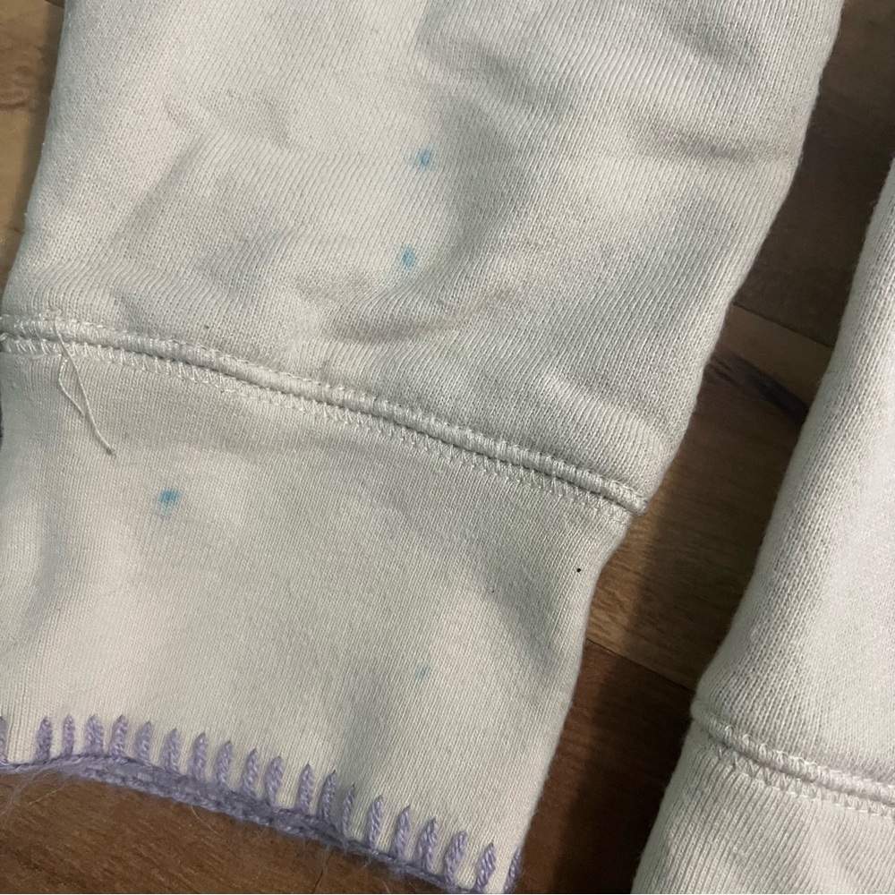 Madewell Stitched Shrunken Sweatshirt Bleached Linen Size Medium Women’s Cream - Picture 12 of 12
